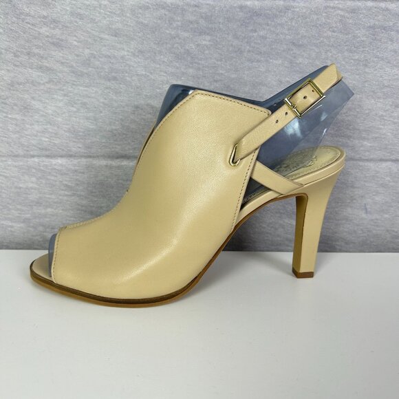 NWB Vince‎ Camuto Millwood Arno VP-Neveah Peep Toe Slingback Leather Sandals 9M - Picture 1 of 14